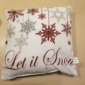 Christmas let it snow throw pillow